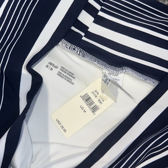 Aerie striped high rise high leg swim bottom - Picture 3 of 4